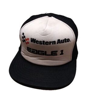 Vintage Western Auto Advertising Snap Back Snapback Trucker Cap Hat EAGLE 1